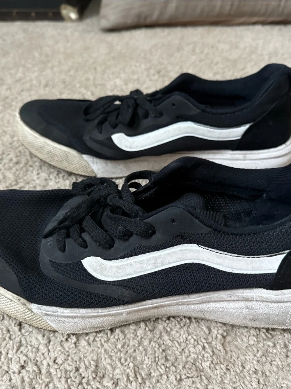 Vans Black and White Ultrarange Lace-Up Sneakers